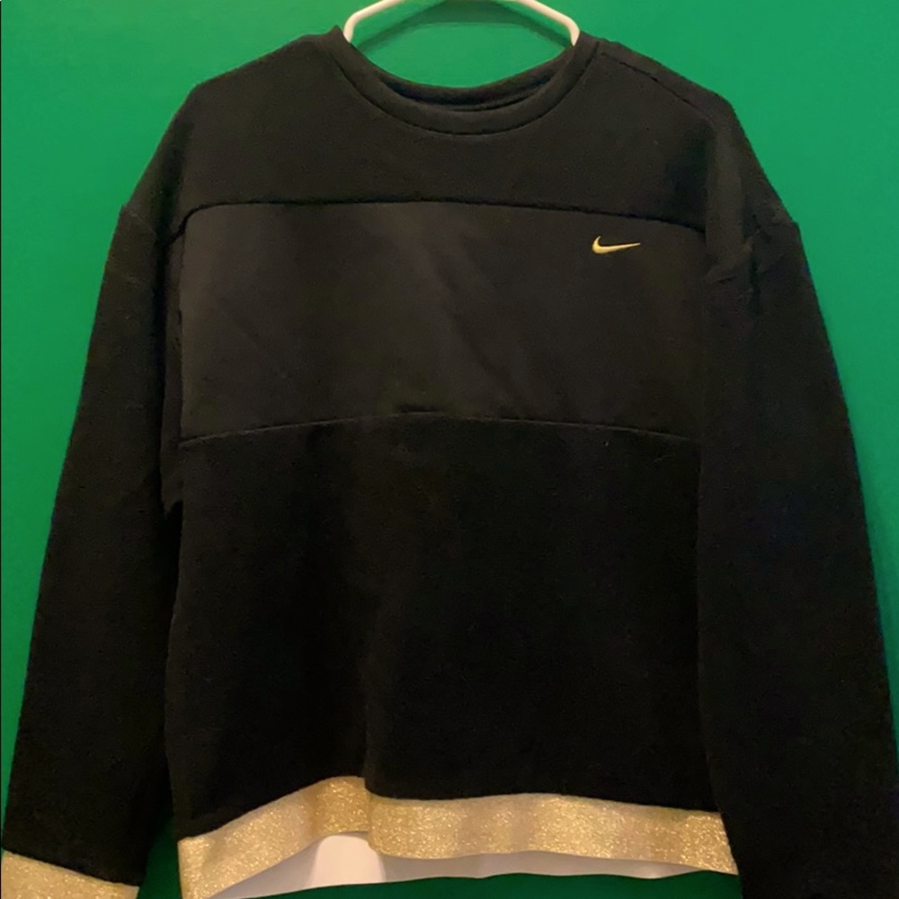 Glitter Nike fleece crew neck